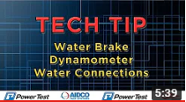 Water Brake Dyno - Water Connections